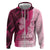 Breast Cancer Awareness Zip Hoodie Party Like A Survivor - Pink African Pattern - Wonder Print Shop