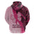 Breast Cancer Awareness Zip Hoodie Party Like A Survivor - Pink African Pattern - Wonder Print Shop