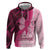 Breast Cancer Awareness Zip Hoodie Party Like A Survivor - Pink African Pattern - Wonder Print Shop