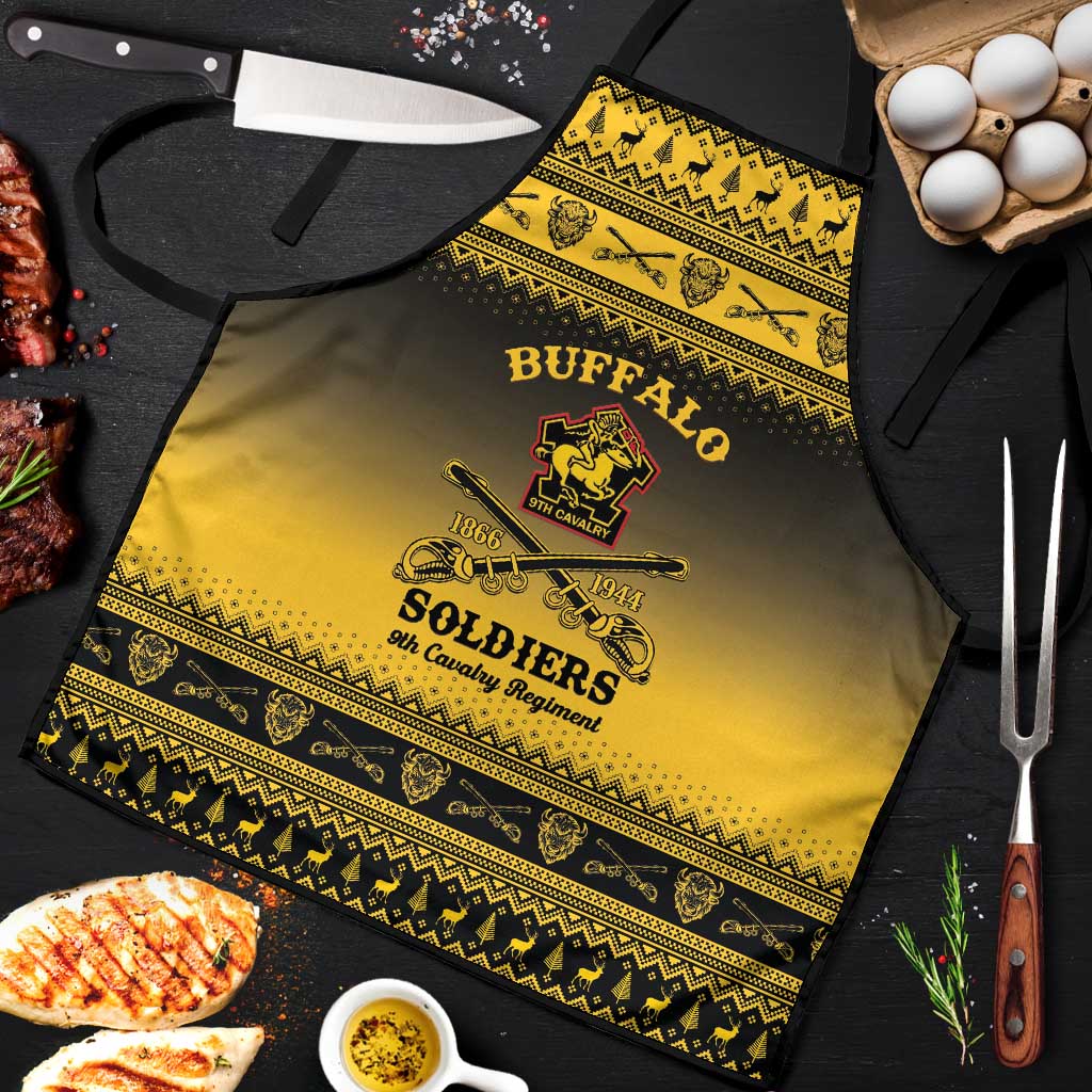 Buffalo Soldiers Christmas Apron 9th Cavalry Regiment - Wonder Print Shop