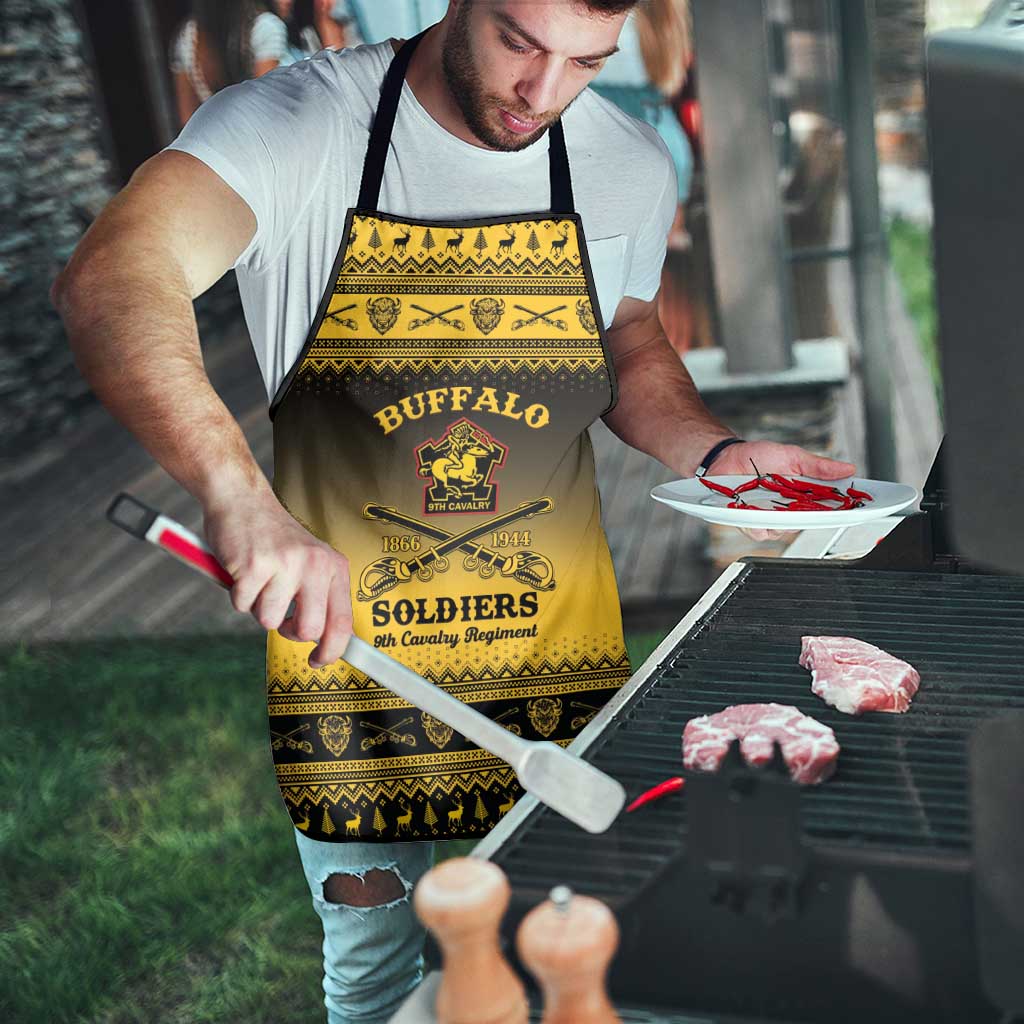 Buffalo Soldiers Christmas Apron 9th Cavalry Regiment - Wonder Print Shop