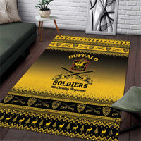 Buffalo Soldiers Christmas Area Rug 9th Cavalry Regiment - Wonder Print Shop