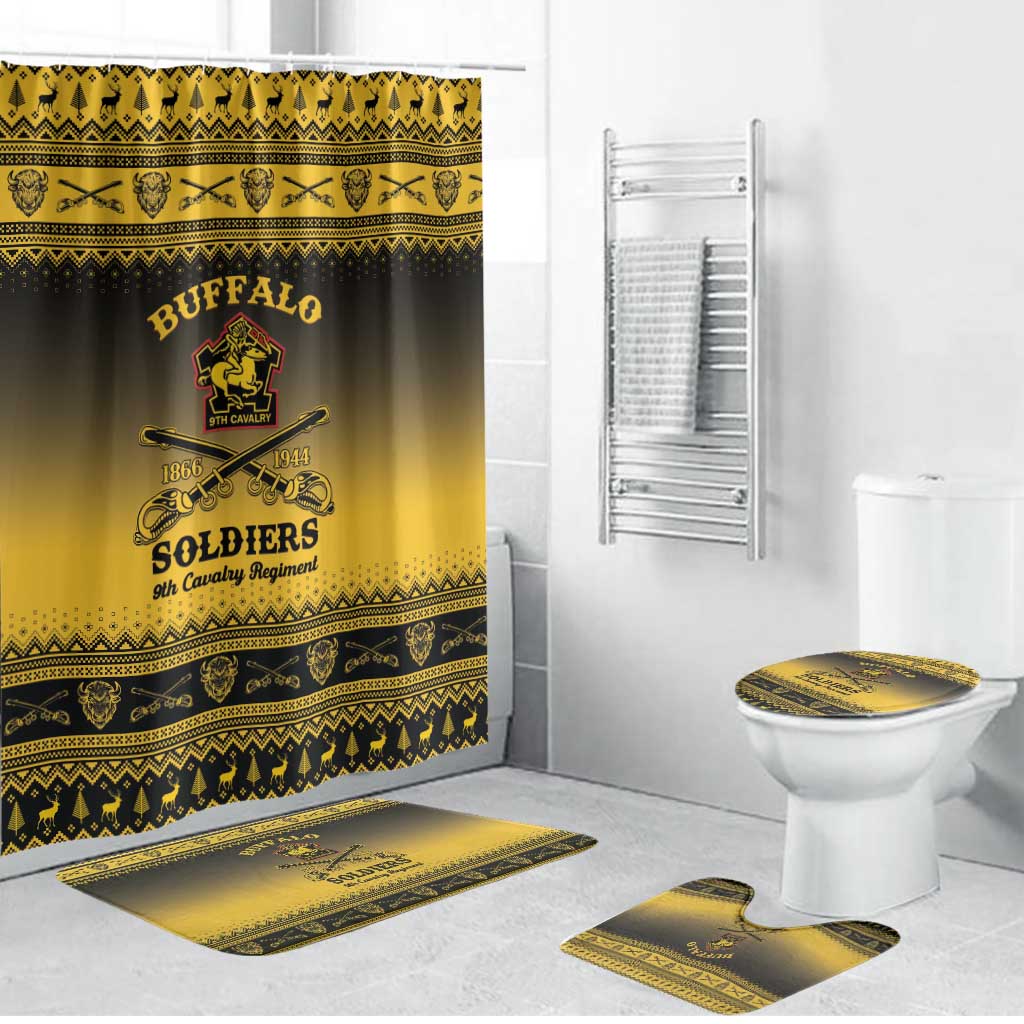 Buffalo Soldiers Christmas Bathroom Set 9th Cavalry Regiment - Wonder Print Shop