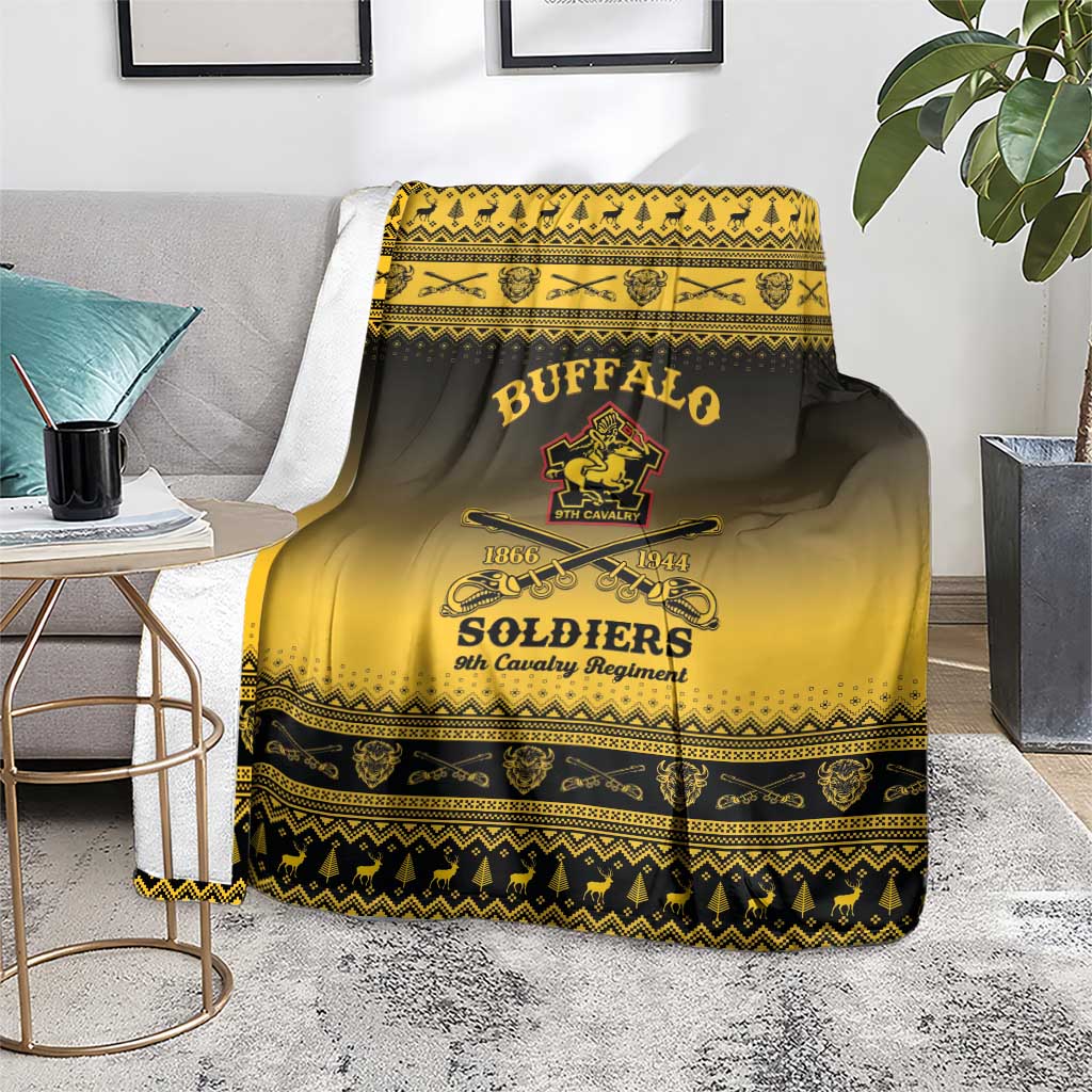 Buffalo Soldiers Christmas Blanket 9th Cavalry Regiment - Wonder Print Shop