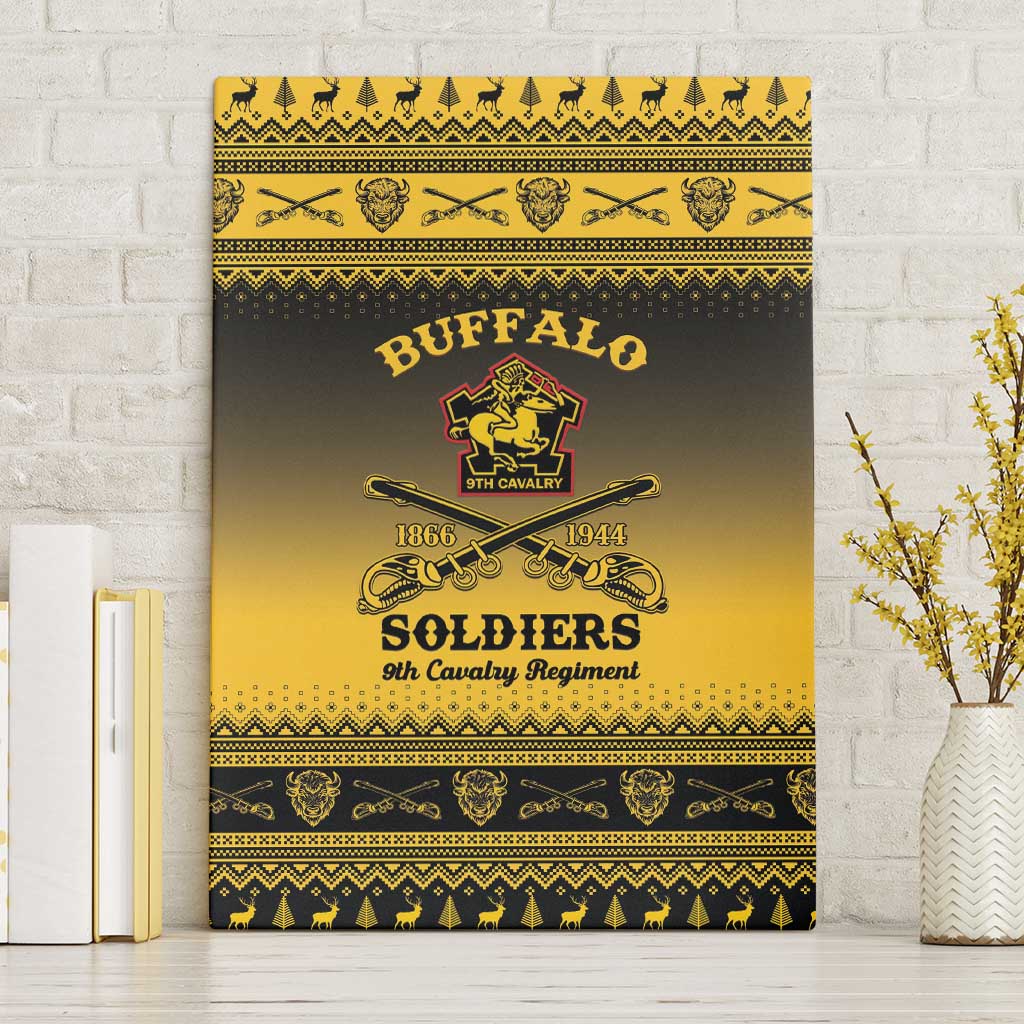Buffalo Soldiers Christmas Canvas Wall Art 9th Cavalry Regiment - Wonder Print Shop
