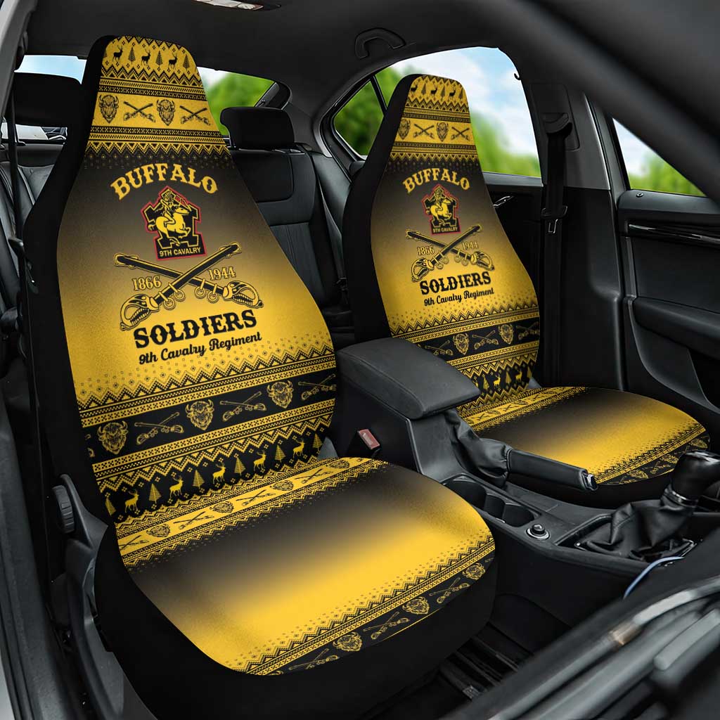 Buffalo Soldiers Christmas Car Seat Cover 9th Cavalry Regiment - Wonder Print Shop