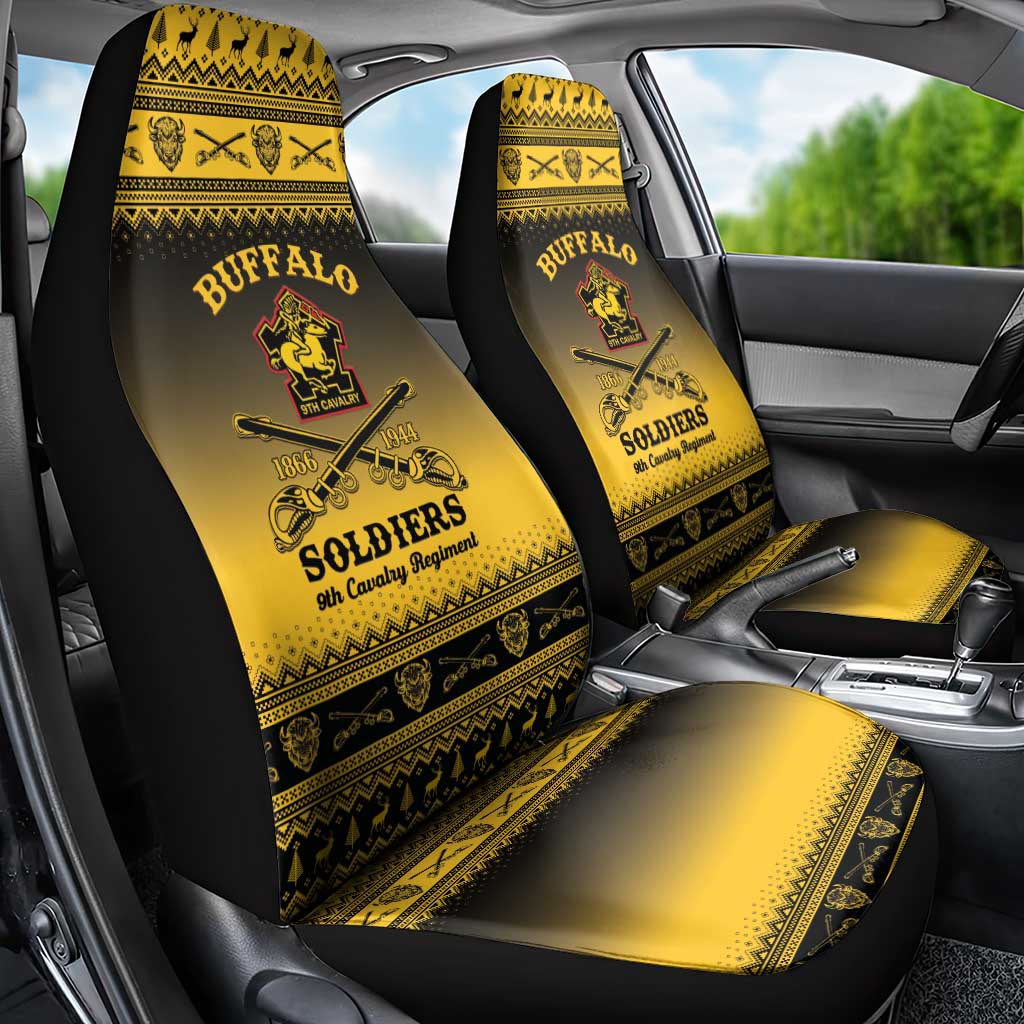 Buffalo Soldiers Christmas Car Seat Cover 9th Cavalry Regiment - Wonder Print Shop