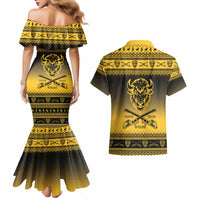 Buffalo Soldiers Christmas Couples Matching Mermaid Dress and Hawaiian Shirt 9th Cavalry Regiment - Wonder Print Shop