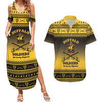 Buffalo Soldiers Christmas Couples Matching Summer Maxi Dress and Hawaiian Shirt 9th Cavalry Regiment - Wonder Print Shop