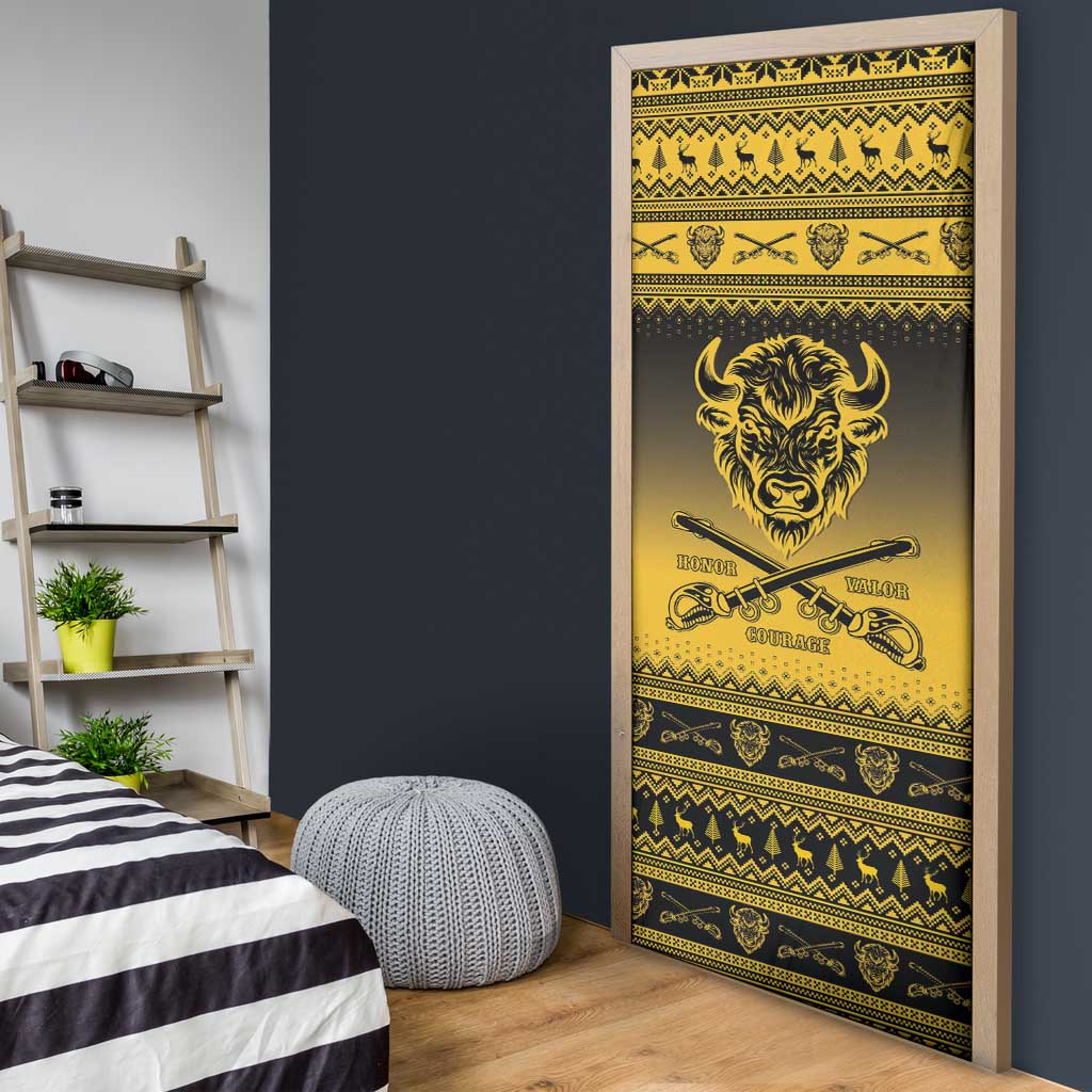 Buffalo Soldiers Christmas Door Cover 9th Cavalry Regiment - Wonder Print Shop