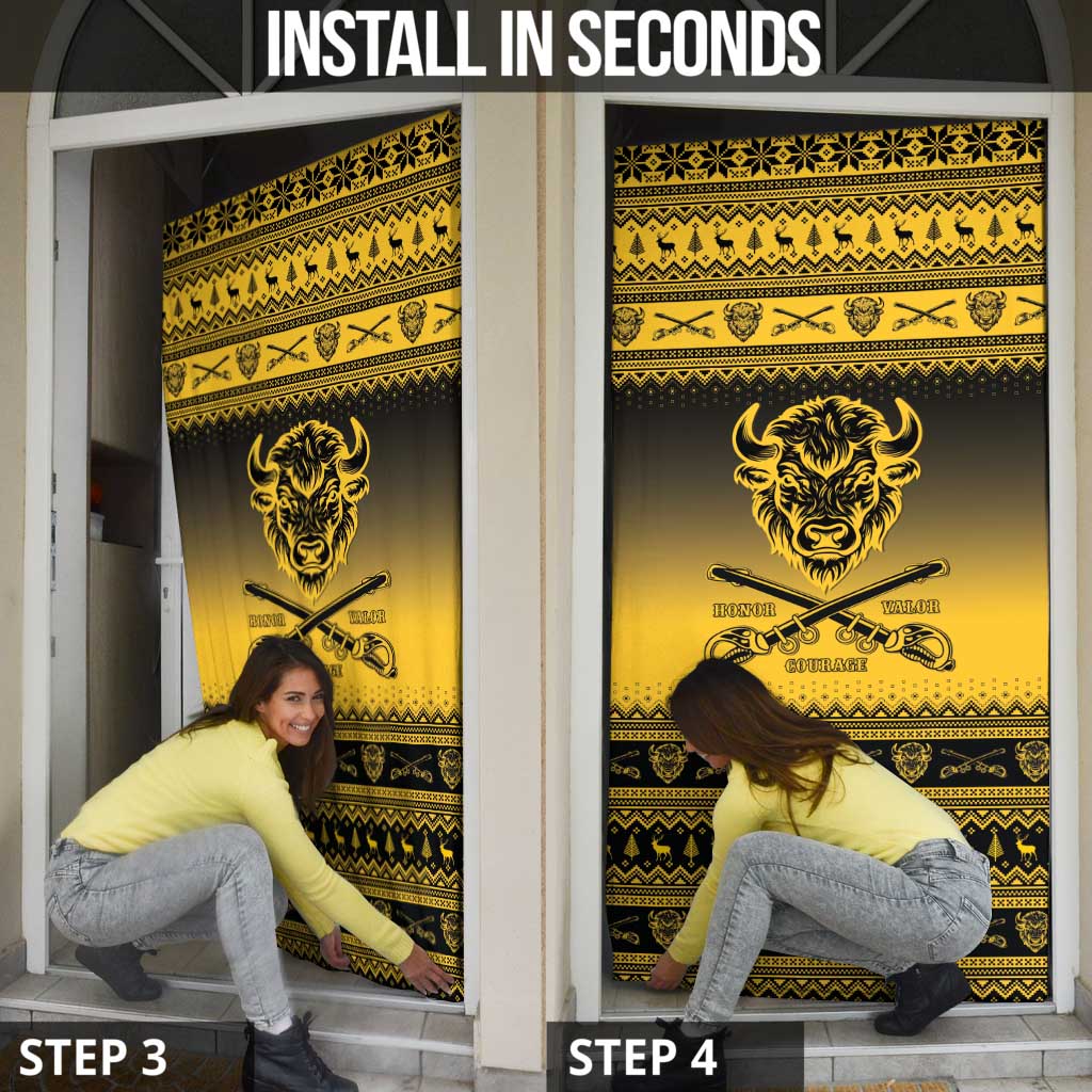 Buffalo Soldiers Christmas Door Cover 9th Cavalry Regiment - Wonder Print Shop