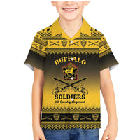 Buffalo Soldiers Christmas Family Matching Mermaid Dress and Hawaiian Shirt 9th Cavalry Regiment - Wonder Print Shop