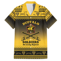 Buffalo Soldiers Christmas Family Matching Off The Shoulder Long Sleeve Dress and Hawaiian Shirt 9th Cavalry Regiment - Wonder Print Shop