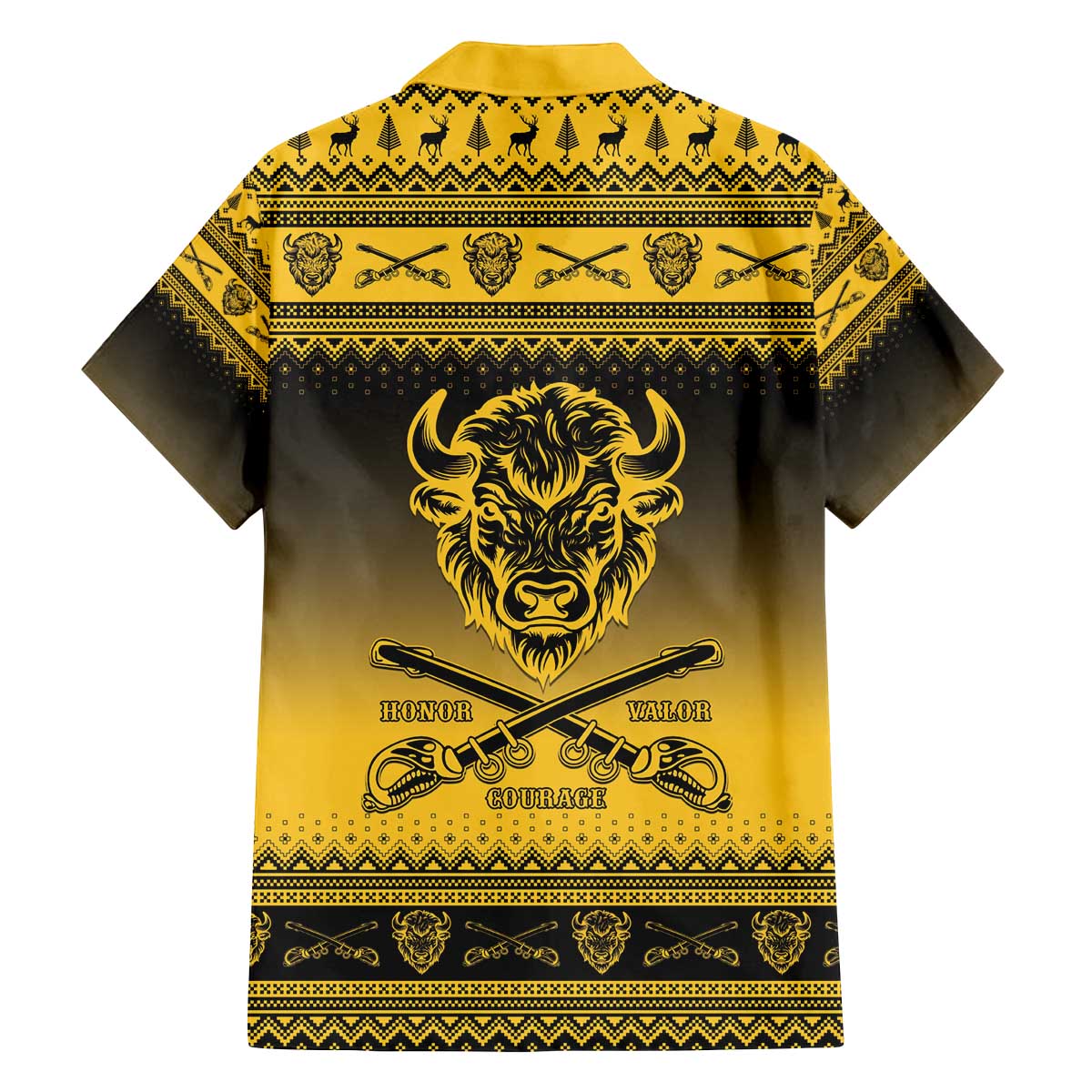 Buffalo Soldiers Christmas Family Matching Off The Shoulder Long Sleeve Dress and Hawaiian Shirt 9th Cavalry Regiment - Wonder Print Shop