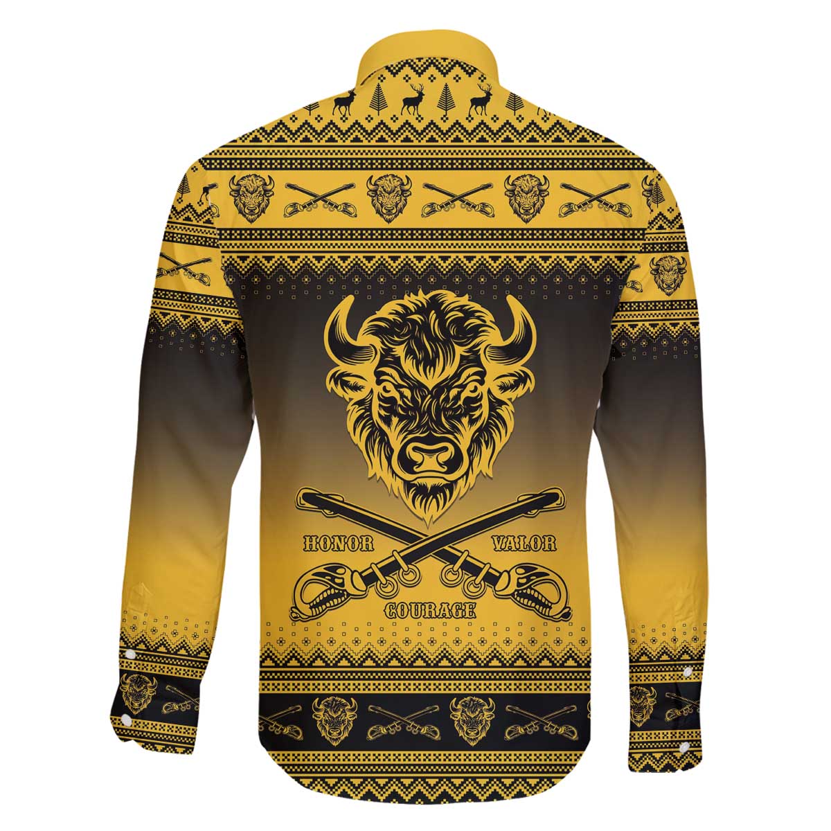 Buffalo Soldiers Christmas Family Matching Off The Shoulder Long Sleeve Dress and Hawaiian Shirt 9th Cavalry Regiment - Wonder Print Shop