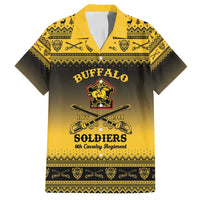 Buffalo Soldiers Christmas Family Matching Off Shoulder Maxi Dress and Hawaiian Shirt 9th Cavalry Regiment - Wonder Print Shop