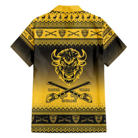 Buffalo Soldiers Christmas Family Matching Off Shoulder Short Dress and Hawaiian Shirt 9th Cavalry Regiment - Wonder Print Shop
