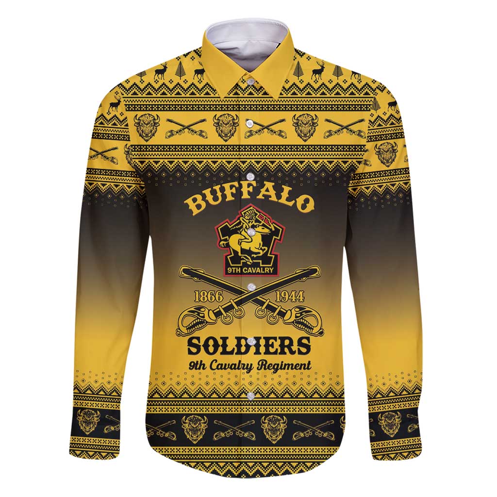 Buffalo Soldiers Christmas Family Matching Puletasi and Hawaiian Shirt 9th Cavalry Regiment - Wonder Print Shop
