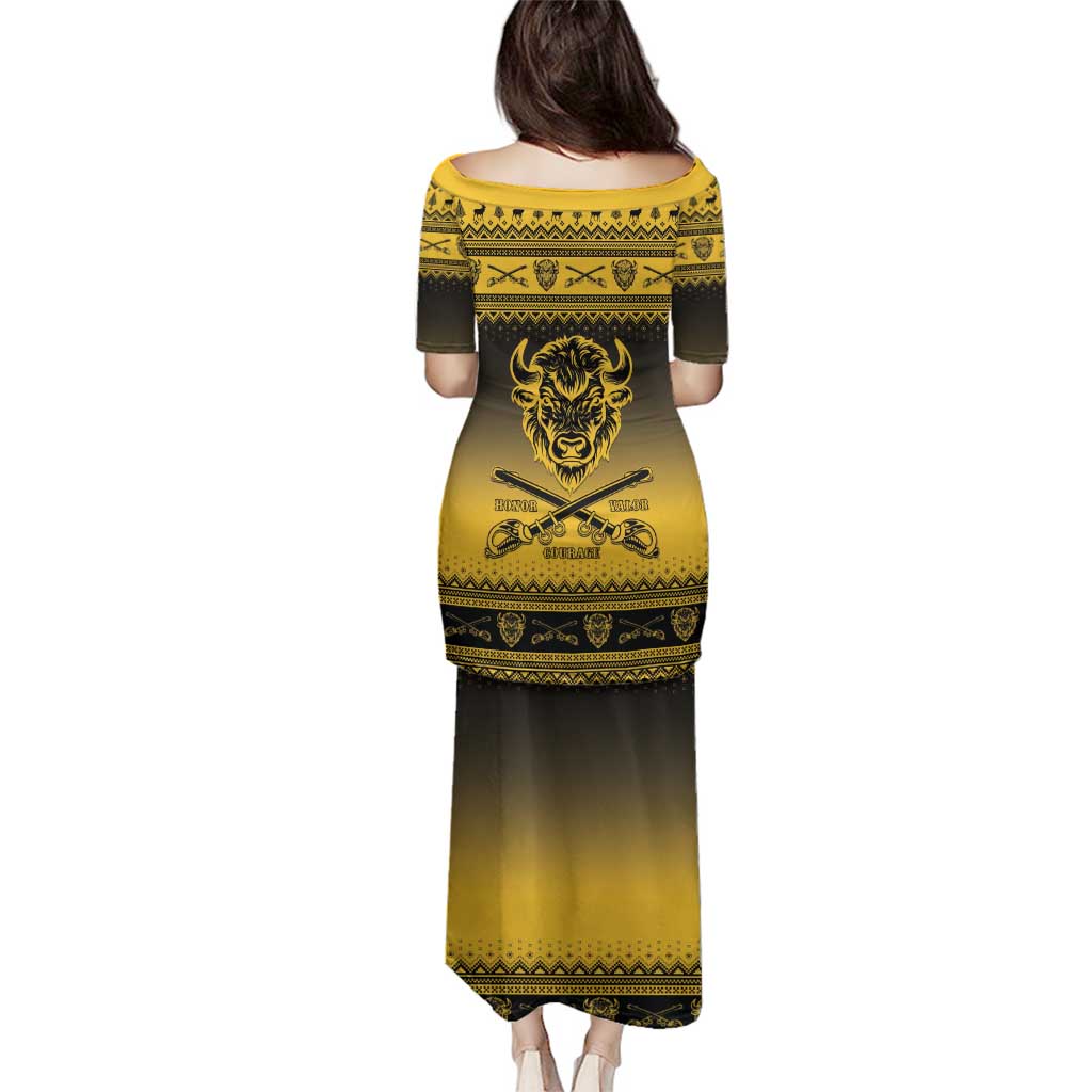 Buffalo Soldiers Christmas Family Matching Puletasi and Hawaiian Shirt 9th Cavalry Regiment - Wonder Print Shop