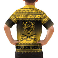 Buffalo Soldiers Christmas Family Matching Short Sleeve Bodycon Dress and Hawaiian Shirt 9th Cavalry Regiment - Wonder Print Shop