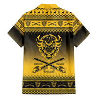 Buffalo Soldiers Christmas Family Matching Short Sleeve Bodycon Dress and Hawaiian Shirt 9th Cavalry Regiment - Wonder Print Shop