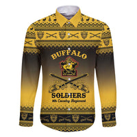 Buffalo Soldiers Christmas Family Matching Short Sleeve Bodycon Dress and Hawaiian Shirt 9th Cavalry Regiment - Wonder Print Shop