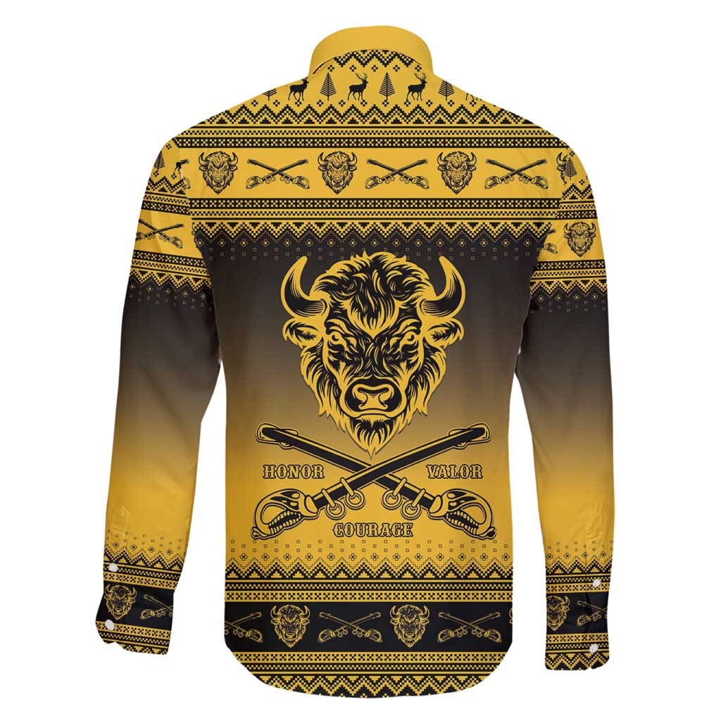 Buffalo Soldiers Christmas Family Matching Short Sleeve Bodycon Dress and Hawaiian Shirt 9th Cavalry Regiment - Wonder Print Shop