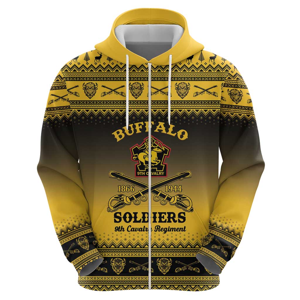 Buffalo Soldiers Christmas Hoodie 9th Cavalry Regiment - Wonder Print Shop