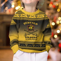 Buffalo Soldiers Christmas Kid Ugly Christmas Sweater 9th Cavalry Regiment - Wonder Print Shop