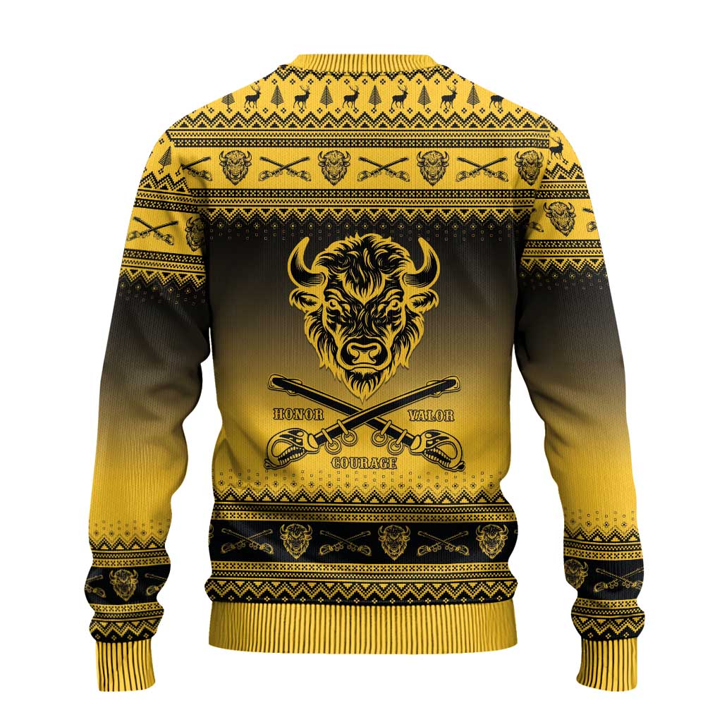 Buffalo Soldiers Christmas Ugly Christmas Sweater 9th Cavalry Regiment - Wonder Print Shop