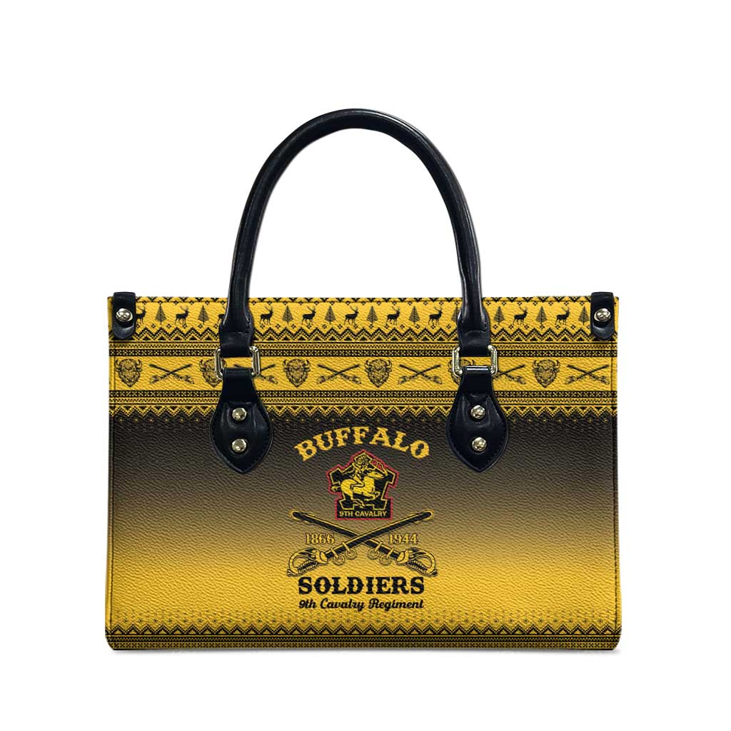 Buffalo Soldiers Christmas Leather Bag 9th Cavalry Regiment - Wonder Print Shop