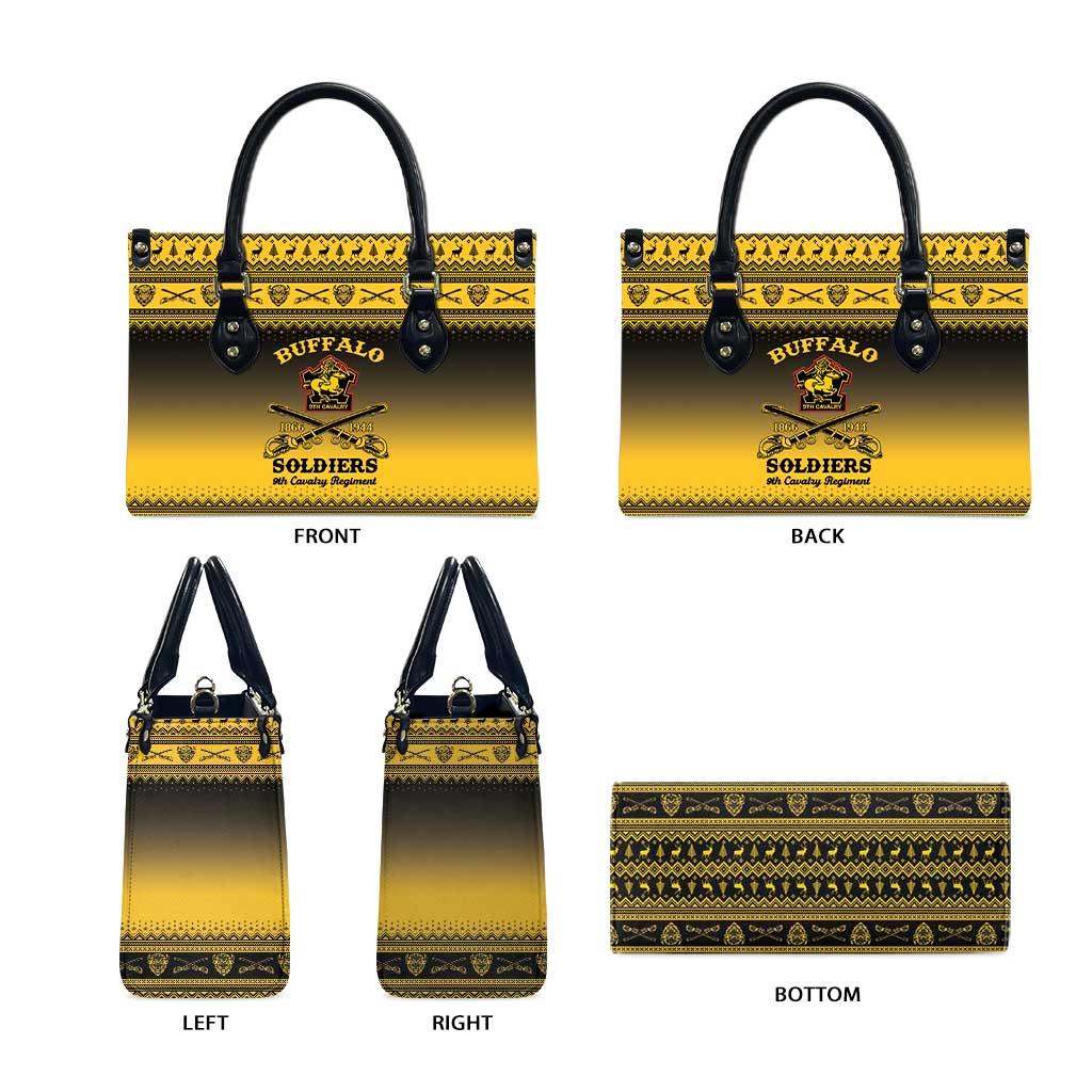 Buffalo Soldiers Christmas Leather Bag 9th Cavalry Regiment - Wonder Print Shop