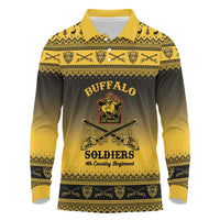 Buffalo Soldiers Christmas Long Sleeve Polo Shirt 9th Cavalry Regiment - Wonder Print Shop
