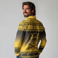 Buffalo Soldiers Christmas Long Sleeve Polo Shirt 9th Cavalry Regiment - Wonder Print Shop