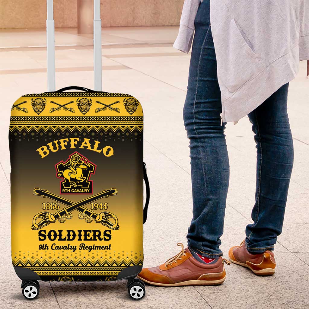 Buffalo Soldiers Christmas Luggage Cover 9th Cavalry Regiment - Wonder Print Shop
