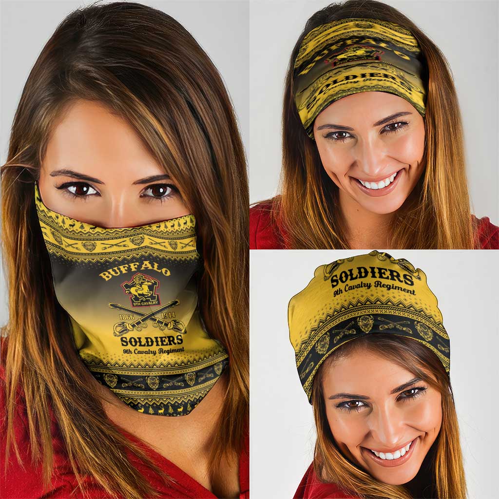 Buffalo Soldiers Christmas Neck Gaiter 9th Cavalry Regiment - Wonder Print Shop
