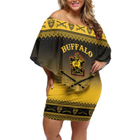 Buffalo Soldiers Christmas Off Shoulder Short Dress 9th Cavalry Regiment - Wonder Print Shop