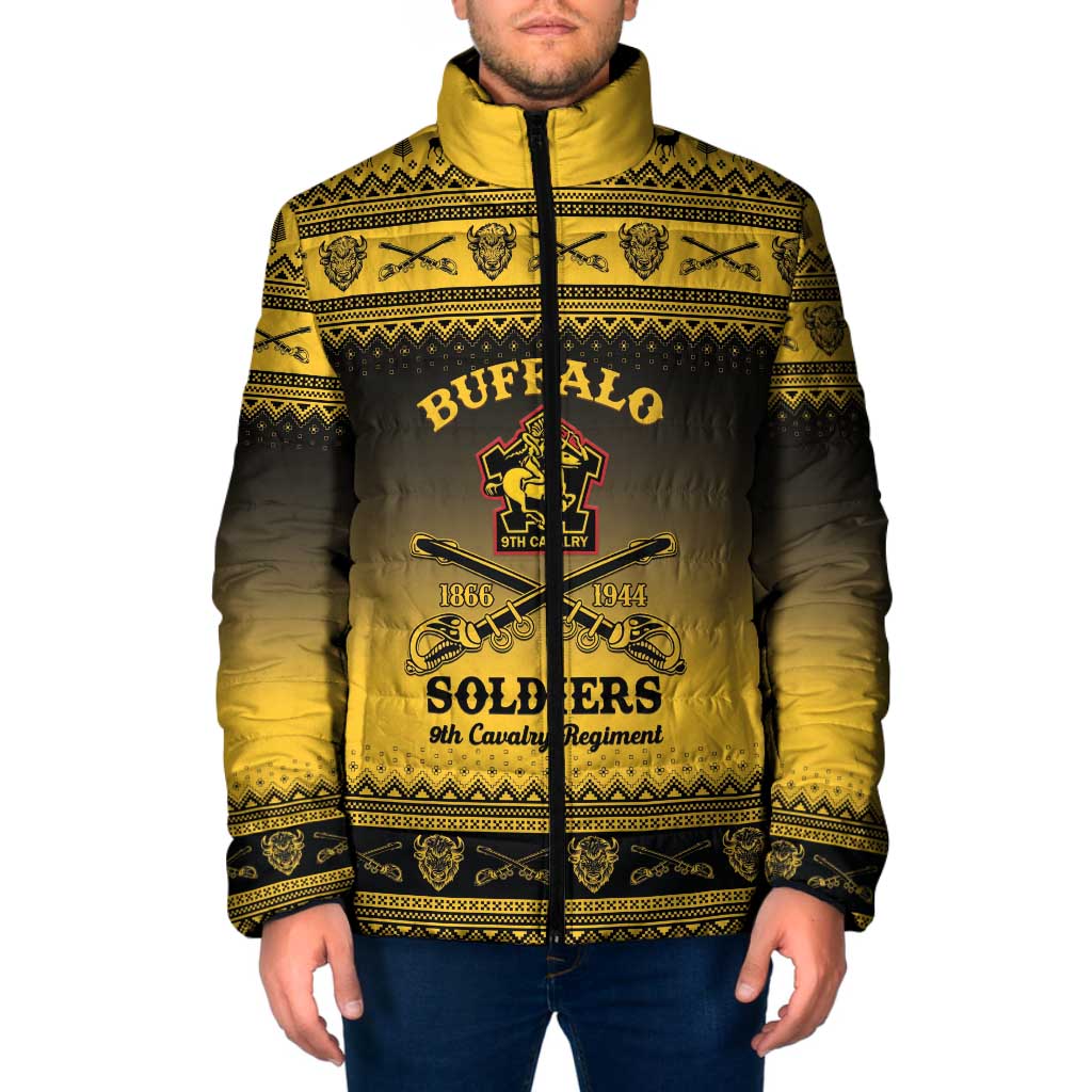Buffalo Soldiers Christmas Padded Jacket 9th Cavalry Regiment - Wonder Print Shop