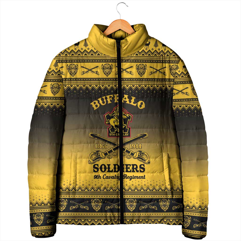 Buffalo Soldiers Christmas Padded Jacket 9th Cavalry Regiment - Wonder Print Shop