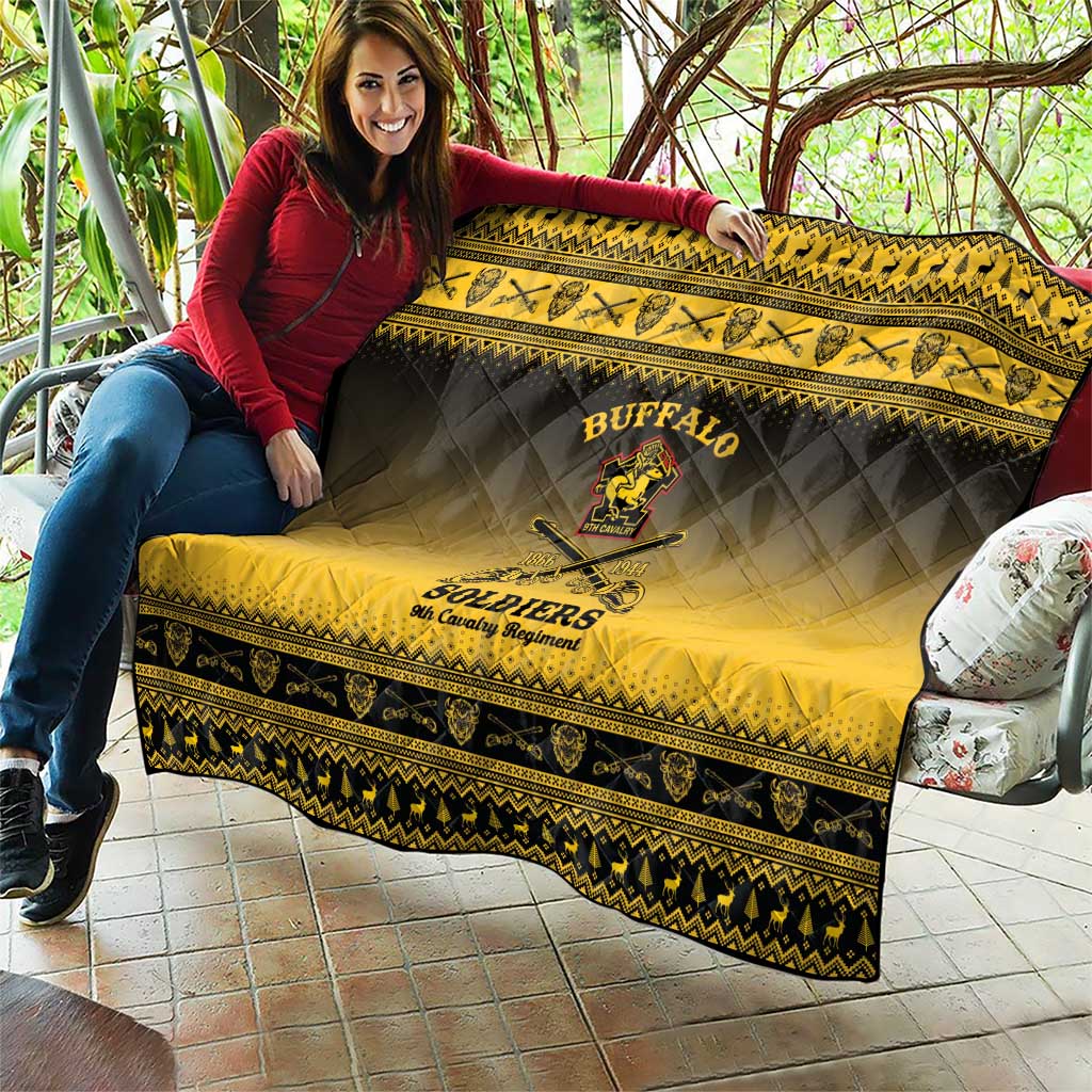 Buffalo Soldiers Christmas Quilt 9th Cavalry Regiment - Wonder Print Shop