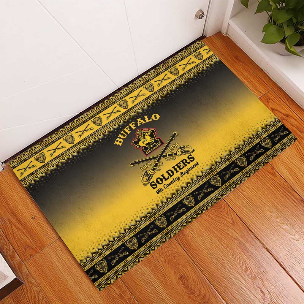 Buffalo Soldiers Christmas Rubber Doormat 9th Cavalry Regiment - Wonder Print Shop