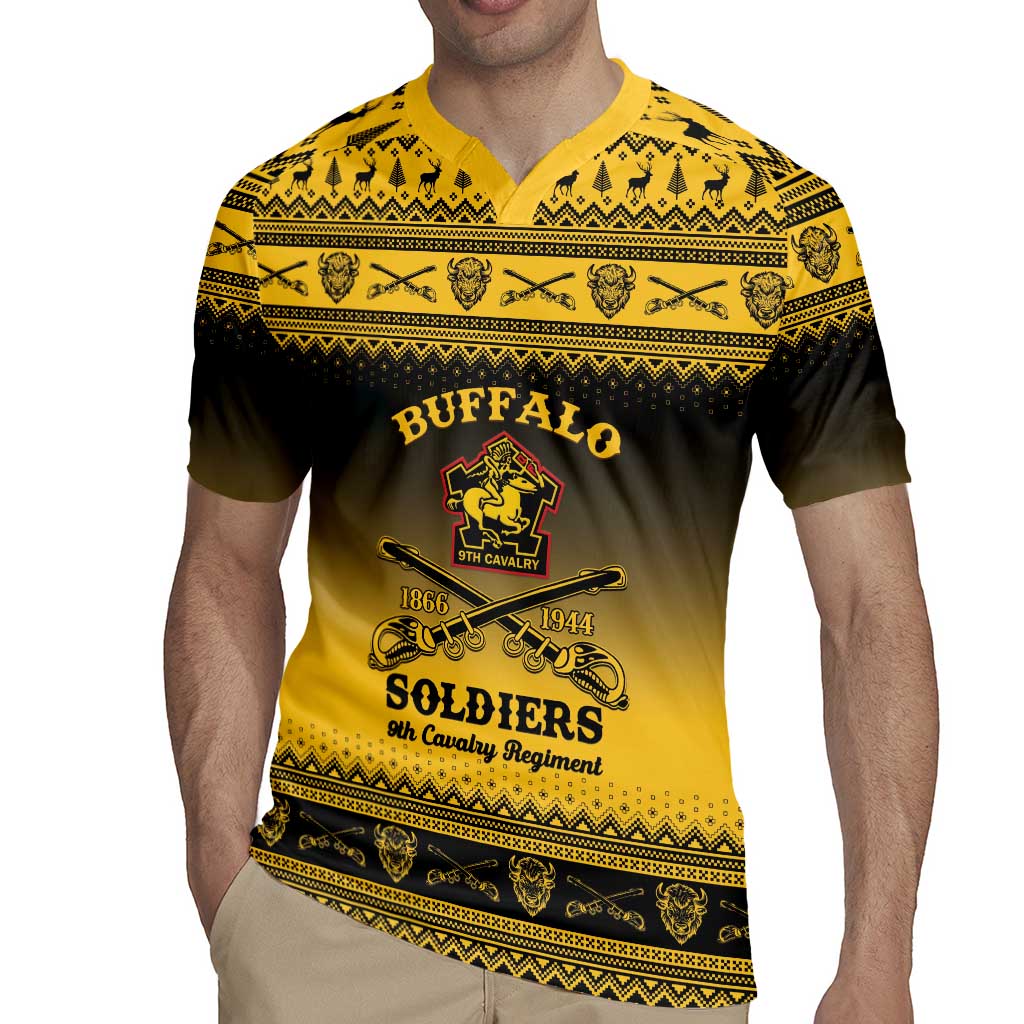 Buffalo Soldiers Christmas Rugby Jersey 9th Cavalry Regiment - Wonder Print Shop