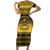 Buffalo Soldiers Christmas Short Sleeve Bodycon Dress 9th Cavalry Regiment - Wonder Print Shop