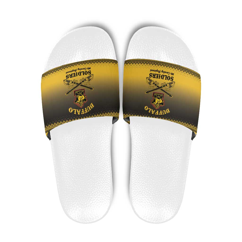 Buffalo Soldiers Christmas Slide Sandals 9th Cavalry Regiment - Wonder Print Shop