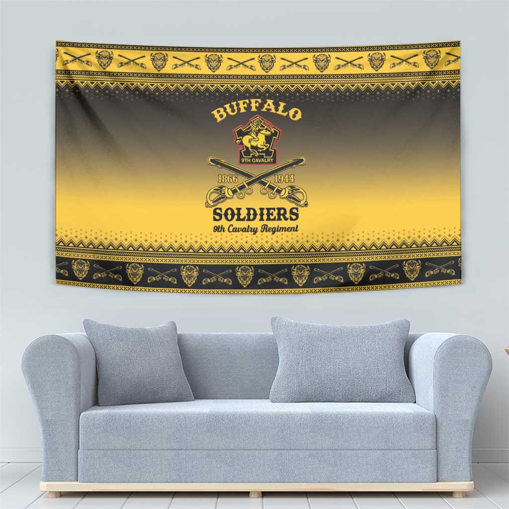 Buffalo Soldiers Christmas Tapestry 9th Cavalry Regiment - Wonder Print Shop