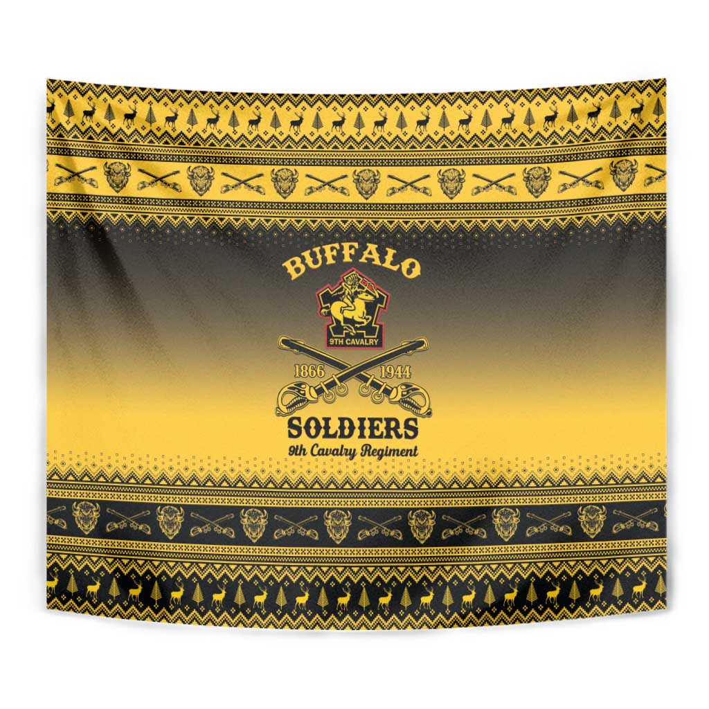 Buffalo Soldiers Christmas Tapestry 9th Cavalry Regiment - Wonder Print Shop