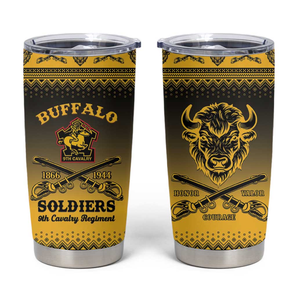 Buffalo Soldiers Christmas Tumbler Cup 9th Cavalry Regiment - Wonder Print Shop