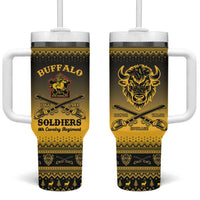 Buffalo Soldiers Christmas Tumbler With Handle 9th Cavalry Regiment - Wonder Print Shop