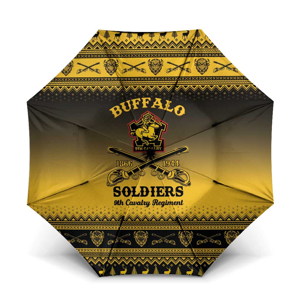 Buffalo Soldiers Christmas Umbrella 9th Cavalry Regiment - Wonder Print Shop