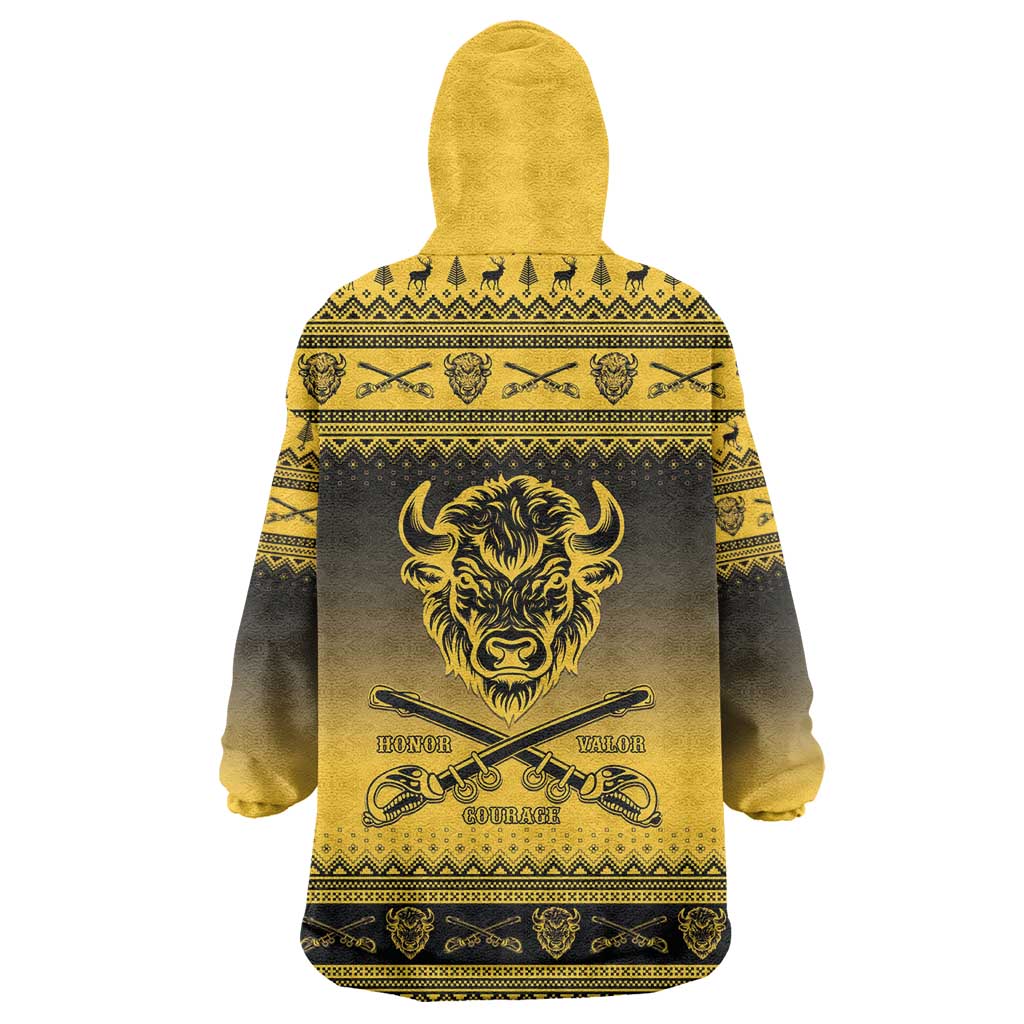 Buffalo Soldiers Christmas Wearable Blanket Hoodie 9th Cavalry Regiment - Wonder Print Shop